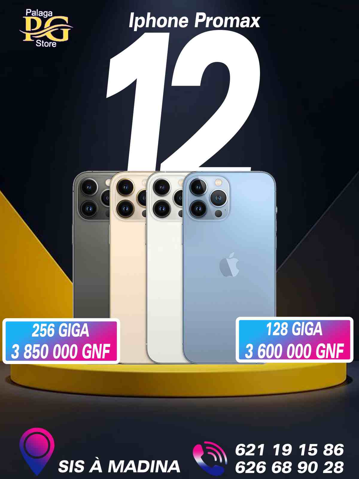 iPhone 12 Pro Max - original, 128/256/512 Go