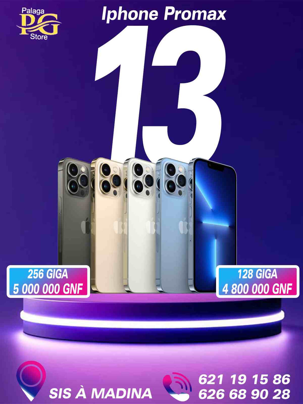 iPhone 13 Pro Max - Original, 128/256/512 Go