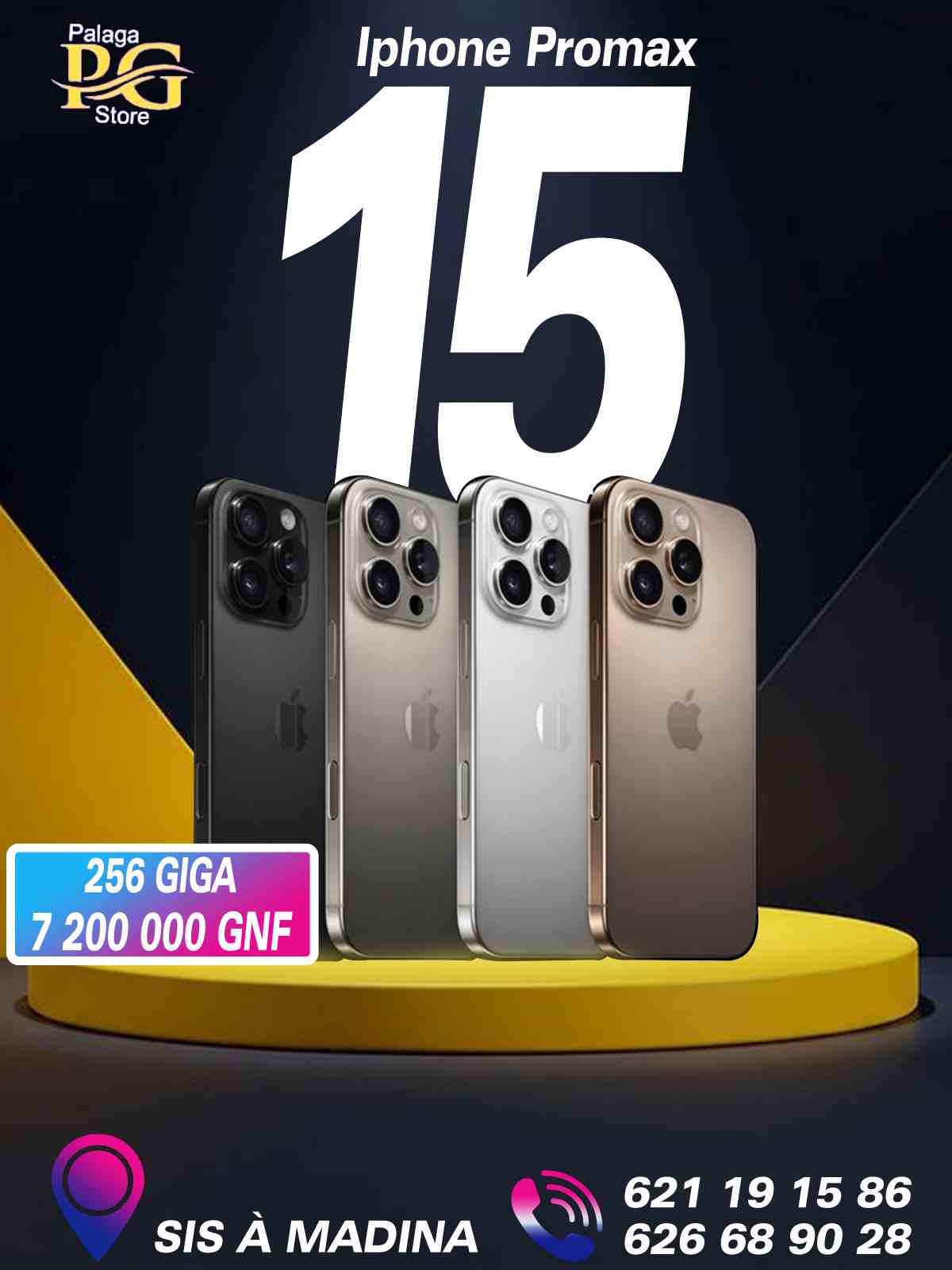 iPhone 15 Pro Max - Original, 156/512 Go