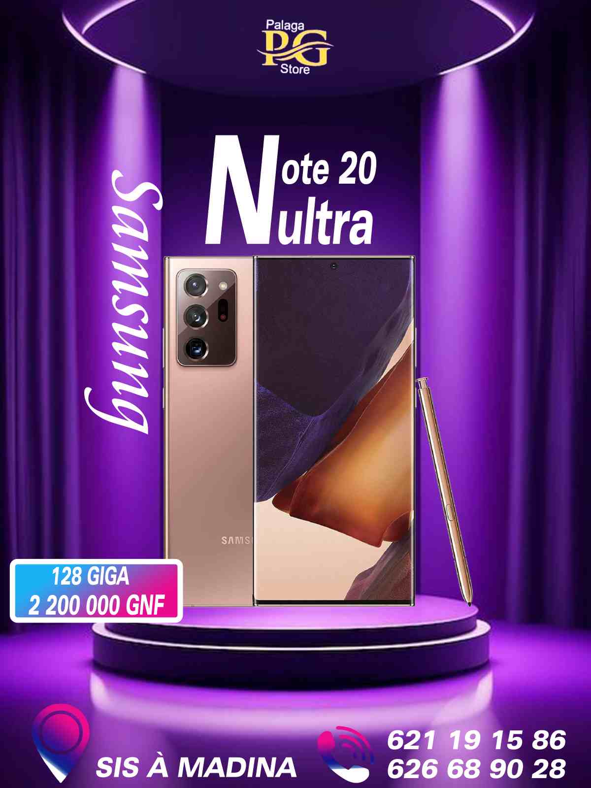 Samsung Galaxy Note 20 Ultra, 256/512 Go Haut de gamme