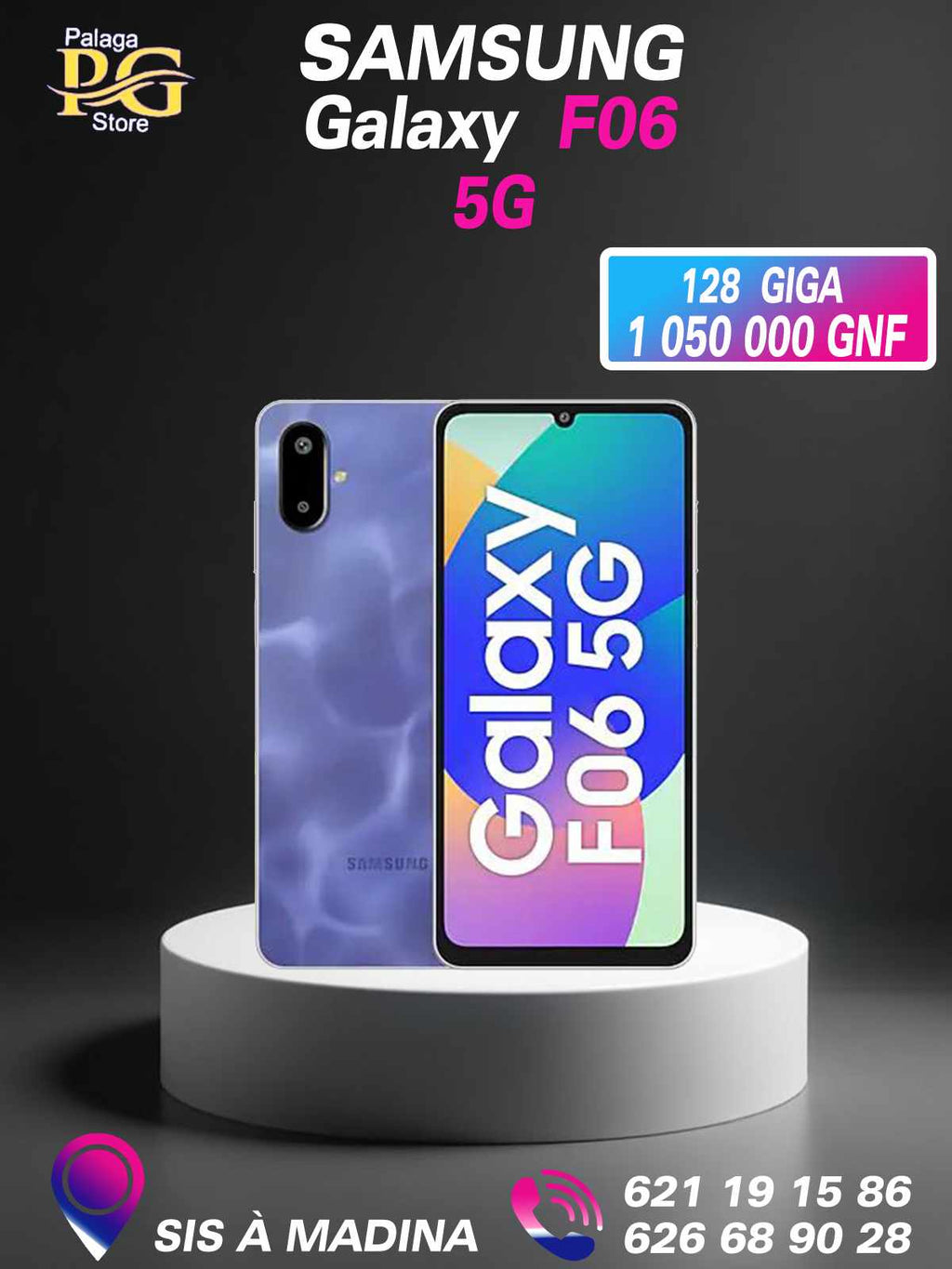 Samsung Galaxy F06 - Neuf, Grand ecrant, Batterie longue durée.