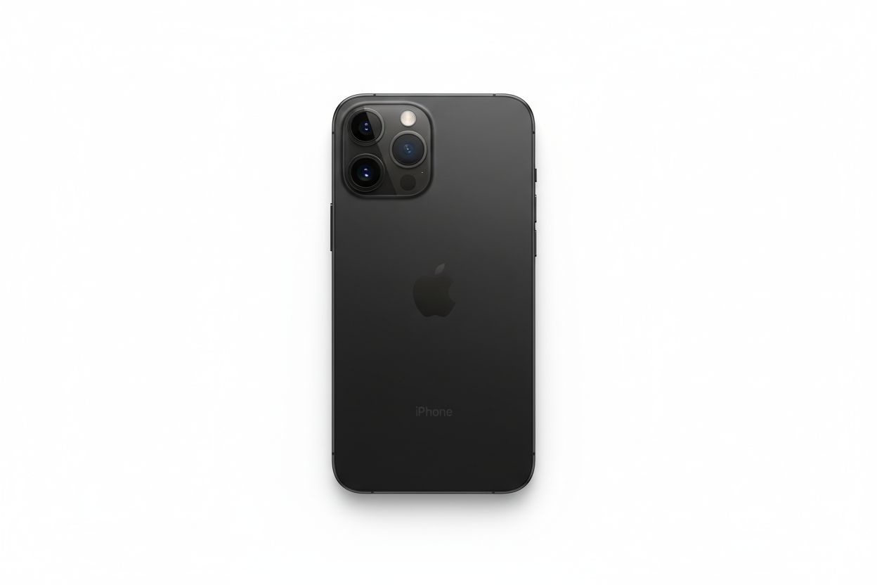 iphone 13 pro max de couleur noir en fond blanc ?