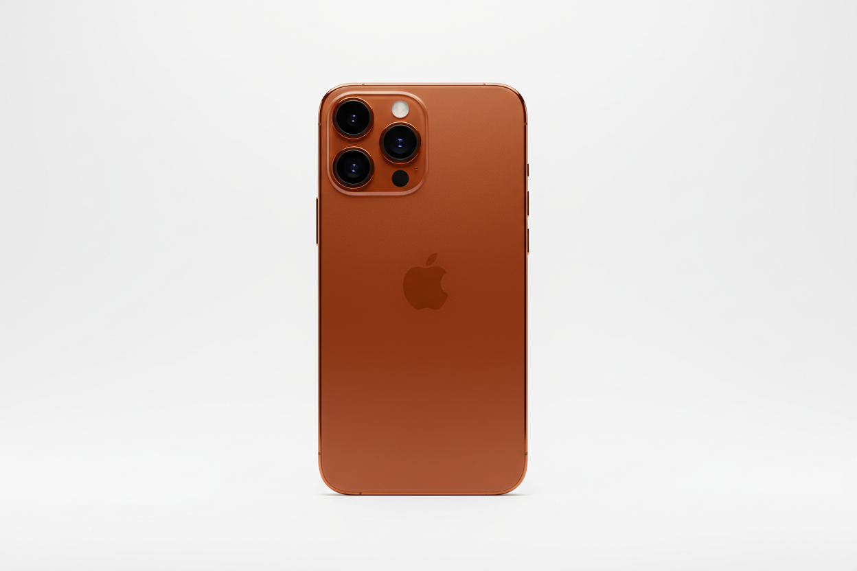 iphone 13 pro max de couleur orange en fond blanc ?