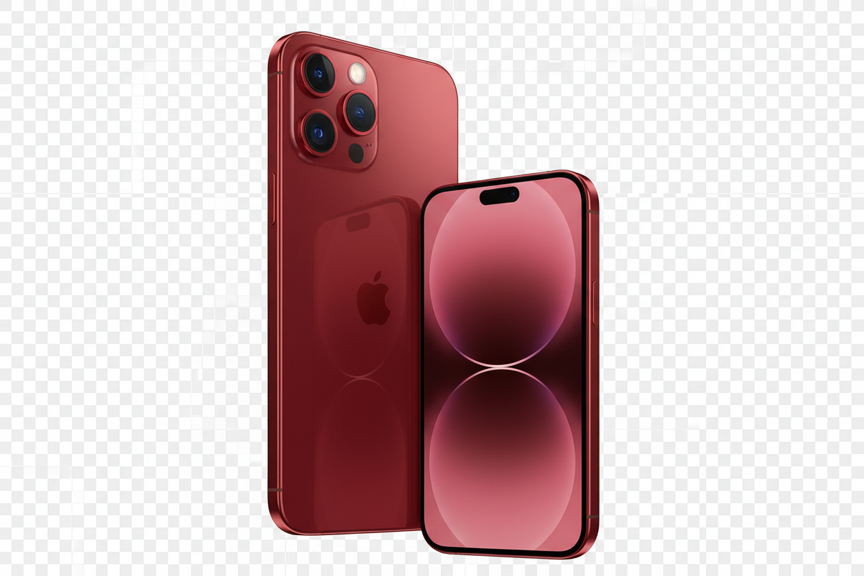 iphone 17 pro max de couleur rouge en png ?