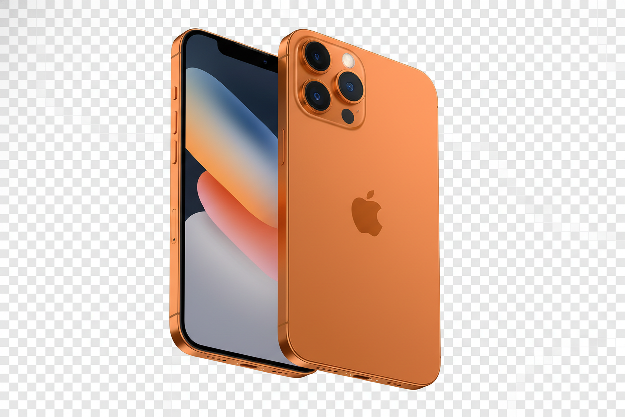 iphone 17 pro max en png de couleur orange ?