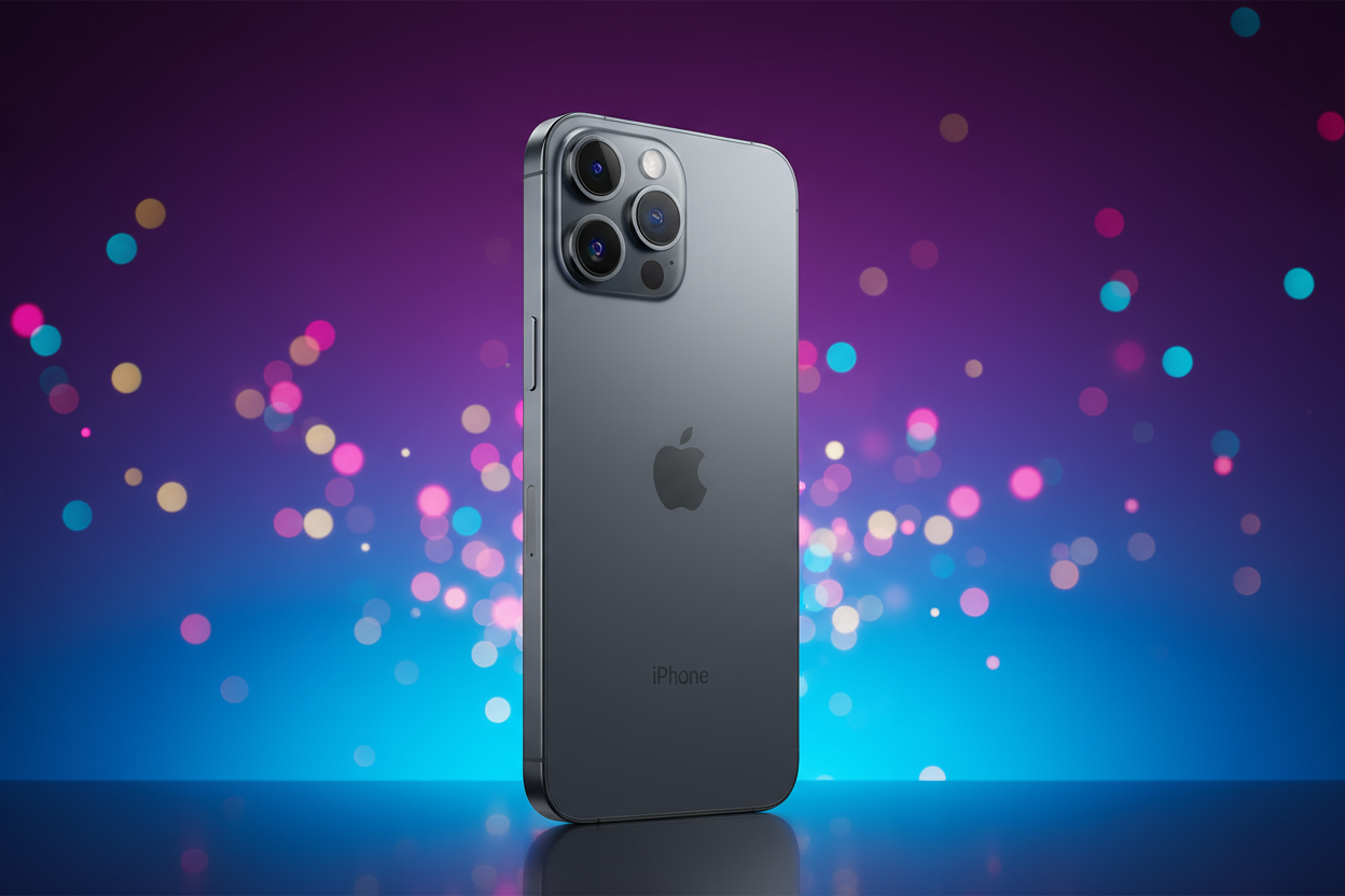 un iphone 15 pro max avec un fond de ton choix ?